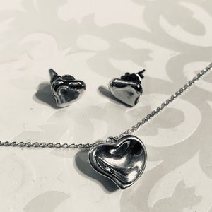 Tiffany & Co. Elsa Peretti Necklace & Earring Set